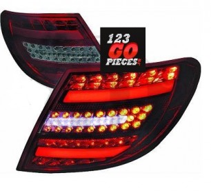 Paire de feux LED rouge/noir pour Mercedes Classe C Berline 2007-2011 - GO1672996